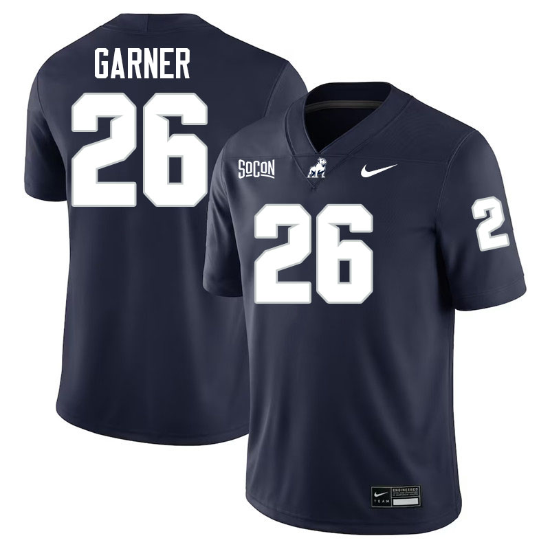 Samford Bulldogs #26 Jake Garner College Football Jerseys,Uniforms-Navy
